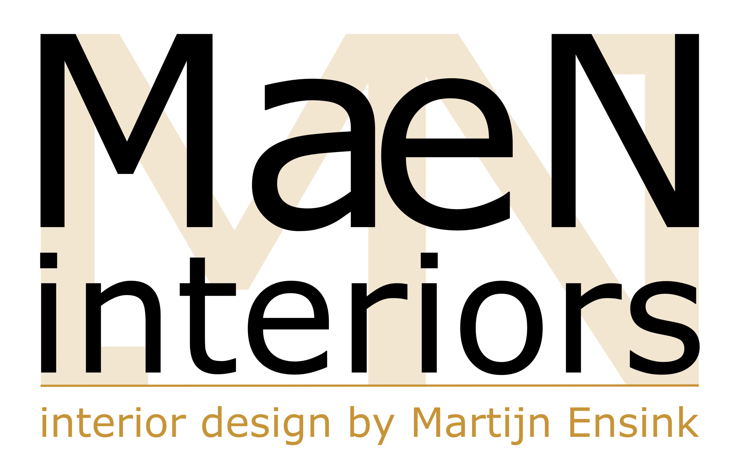 Logo MaeN interiors 2026 Amsterdam Malaga interior design Martijn Ensink