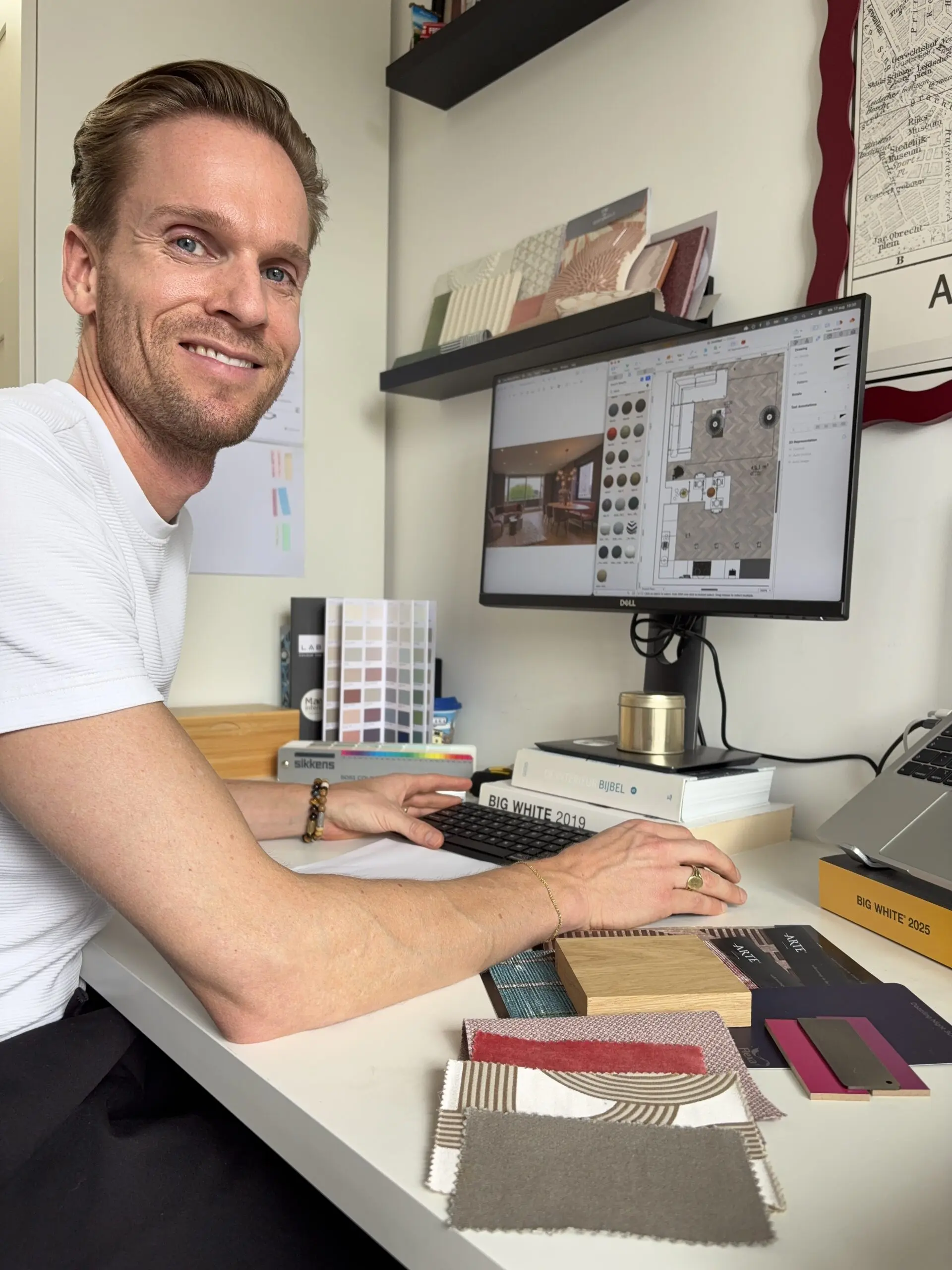 Martijn aan het werk. MaeN interiors
